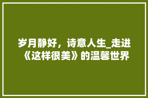 岁月静好，诗意人生_走进《这样很美》的温馨世界