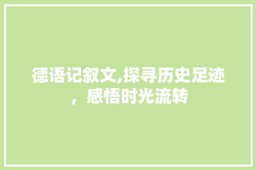 德语记叙文,探寻历史足迹，感悟时光流转