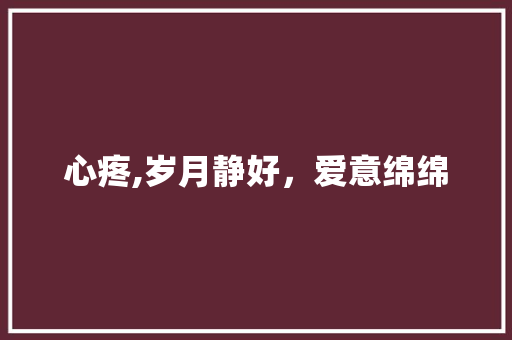 心疼,岁月静好，爱意绵绵