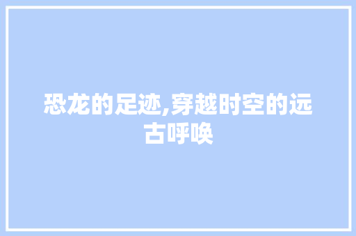 恐龙的足迹,穿越时空的远古呼唤