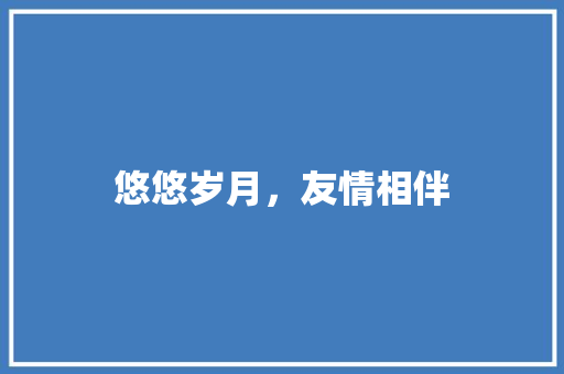 悠悠岁月，友情相伴