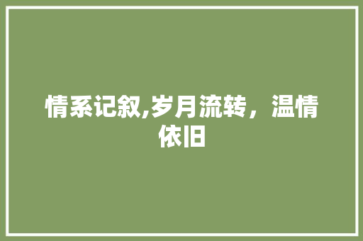 情系记叙,岁月流转，温情依旧