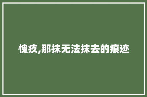 愧疚,那抹无法抹去的痕迹