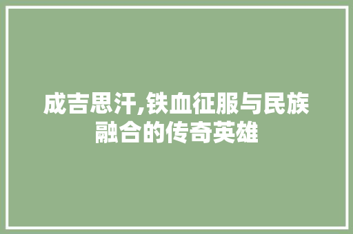 成吉思汗,铁血征服与民族融合的传奇英雄