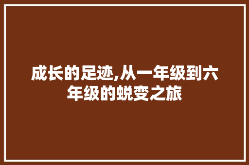 成长的足迹,从一年级到六年级的蜕变之旅