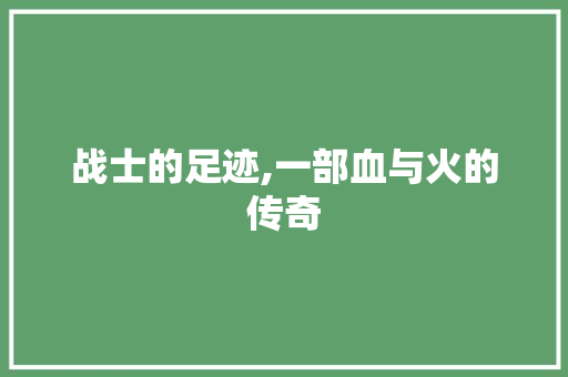 战士的足迹,一部血与火的传奇