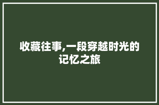 收藏往事,一段穿越时光的记忆之旅