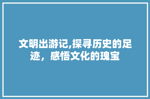 文明出游记,探寻历史的足迹，感悟文化的瑰宝