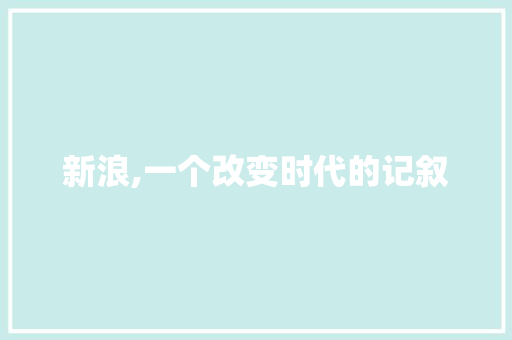 新浪,一个改变时代的记叙 商务邮件范文