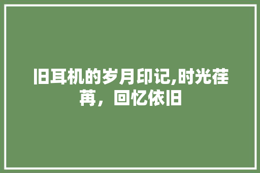 旧耳机的岁月印记,时光荏苒，回忆依旧