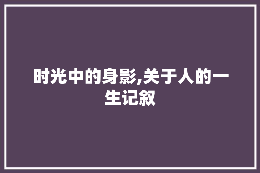 时光中的身影,关于人的一生记叙