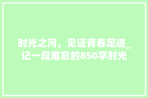 时光之河，见证青春足迹_记一段难忘的850字时光