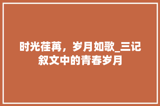 时光荏苒，岁月如歌_三记叙文中的青春岁月 会议纪要范文