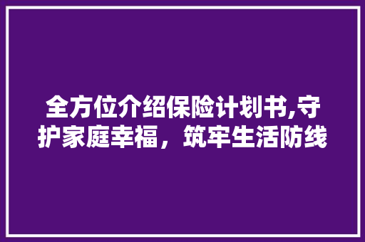 全方位介绍保险计划书,守护家庭幸福，筑牢生活防线