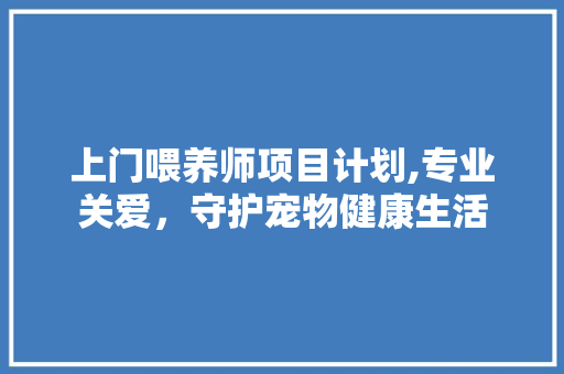 上门喂养师项目计划,专业关爱，守护宠物健康生活