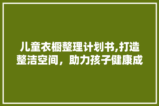 儿童衣橱整理计划书,打造整洁空间，助力孩子健康成长