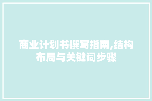 商业计划书撰写指南,结构布局与关键词步骤