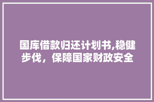 国库借款归还计划书,稳健步伐，保障国家财政安全