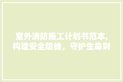 室外消防施工计划书范本,构建安全防线，守护生命财产安全