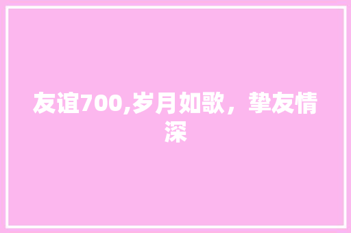 友谊700,岁月如歌，挚友情深 申请书范文