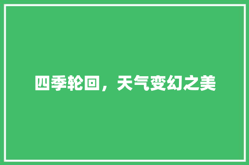 四季轮回，天气变幻之美