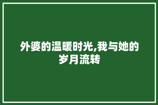 外婆的温暖时光,我与她的岁月流转 商务邮件范文