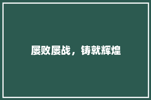 屡败屡战，铸就辉煌