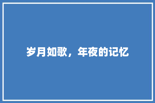 岁月如歌，年夜的记忆