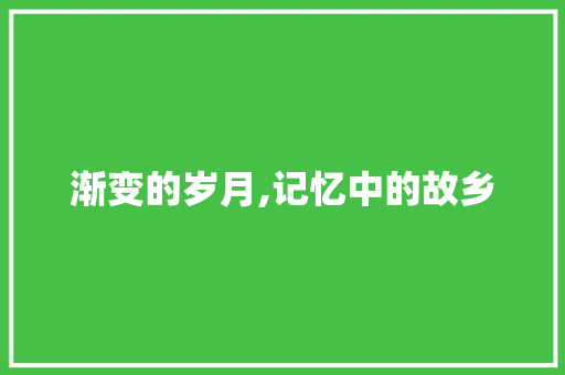 渐变的岁月,记忆中的故乡