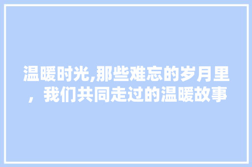 温暖时光,那些难忘的岁月里，我们共同走过的温暖故事