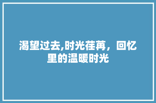 渴望过去,时光荏苒，回忆里的温暖时光