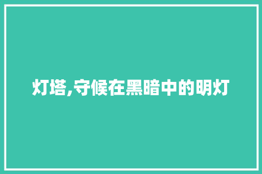 灯塔,守候在黑暗中的明灯