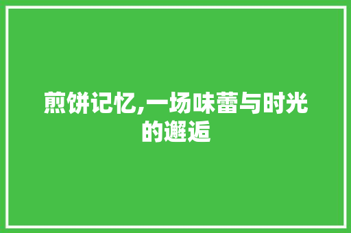 煎饼记忆,一场味蕾与时光的邂逅