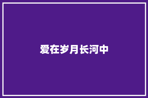 爱在岁月长河中