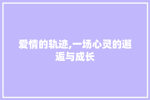 爱情的轨迹,一场心灵的邂逅与成长