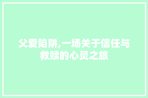 父爱陷阱,一场关于信任与救赎的心灵之旅