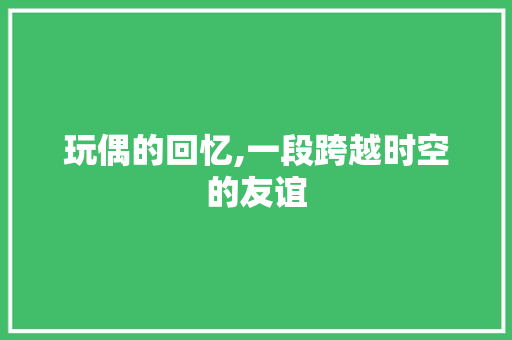 玩偶的回忆,一段跨越时空的友谊