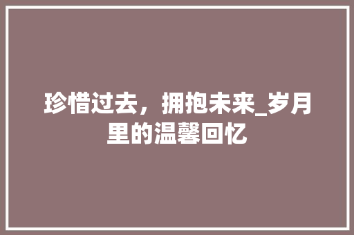 珍惜过去，拥抱未来_岁月里的温馨回忆