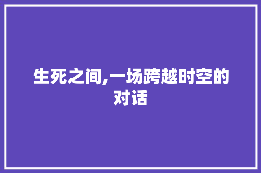 生死之间,一场跨越时空的对话