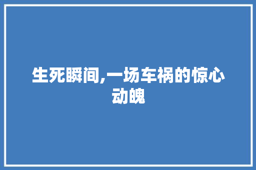 生死瞬间,一场车祸的惊心动魄