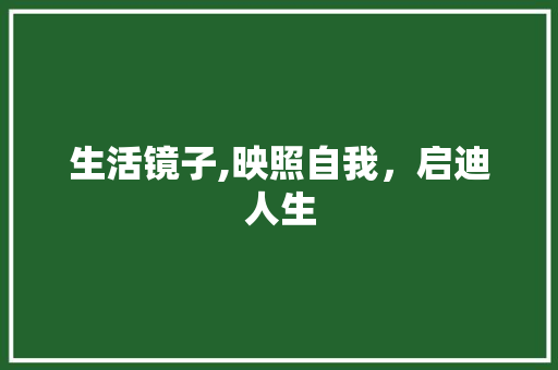 生活镜子,映照自我，启迪人生