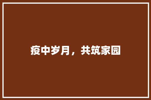 疫中岁月，共筑家园