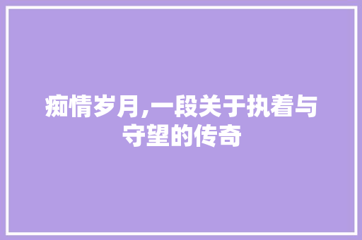 痴情岁月,一段关于执着与守望的传奇