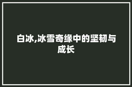 白冰,冰雪奇缘中的坚韧与成长