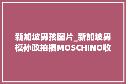 新加坡男孩图片_新加坡男模孙政拍摄MOSCHINO收集大年夜片 申请书范文