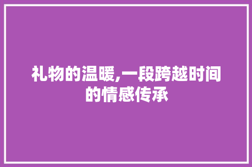 礼物的温暖,一段跨越时间的情感传承