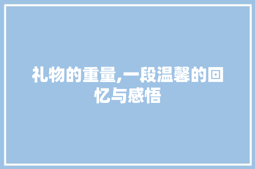 礼物的重量,一段温馨的回忆与感悟