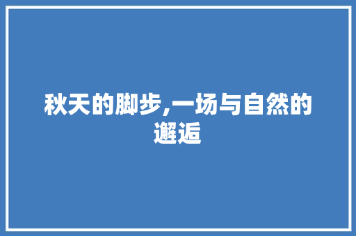 秋天的脚步,一场与自然的邂逅