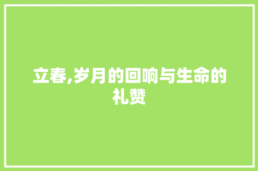 立春,岁月的回响与生命的礼赞