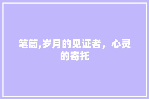 笔筒,岁月的见证者，心灵的寄托